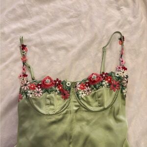 Princess Polly green floral dress